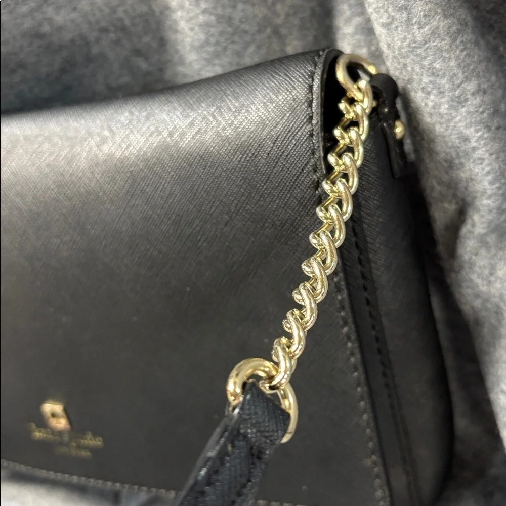 Kate Spade Alek Charlotte leather Street Black Crossbody  chain purse